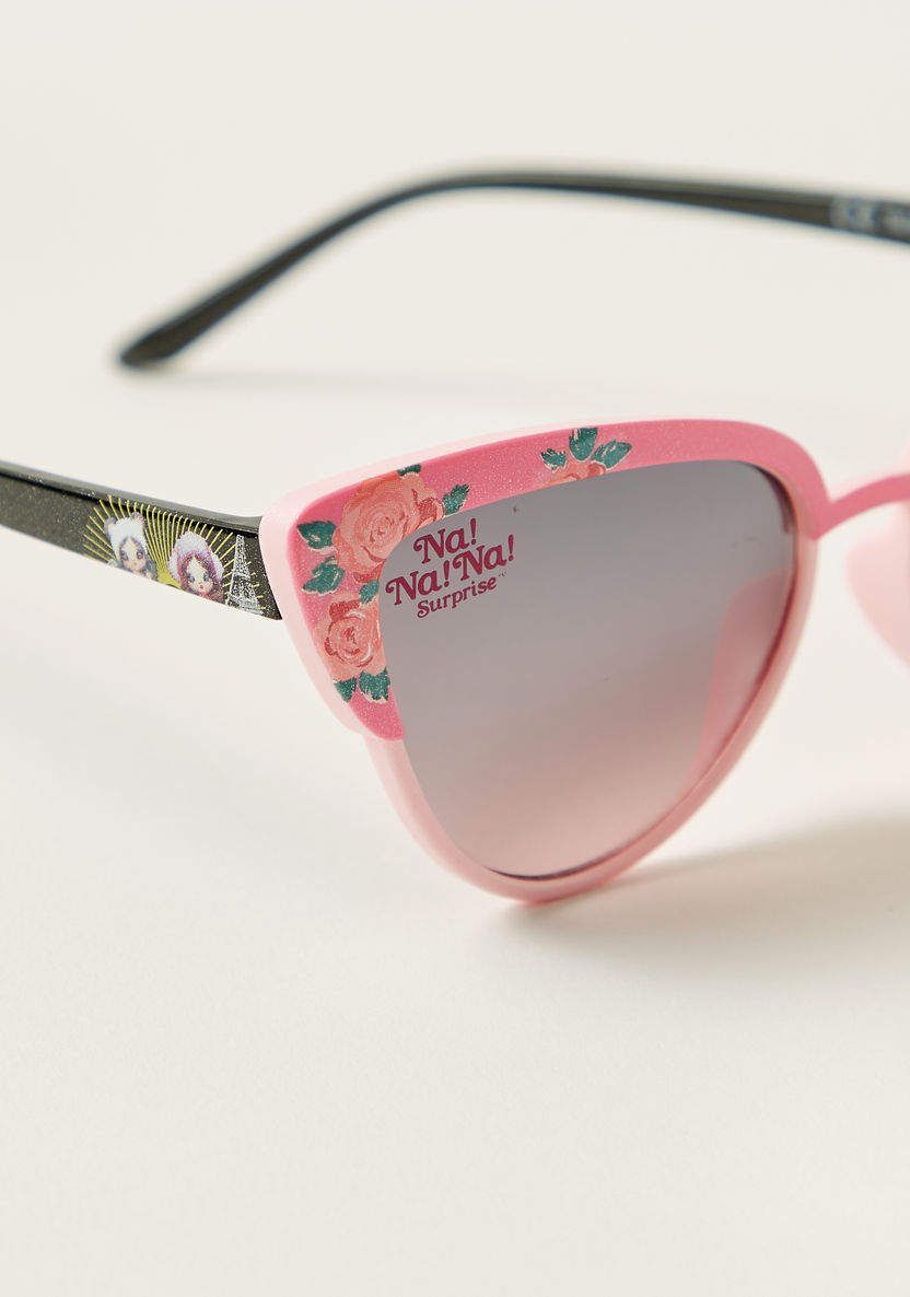 Na! Na! Na! Surprise Printed Cateye Sunglasses with Nose Pads-Sunglasses-image-1