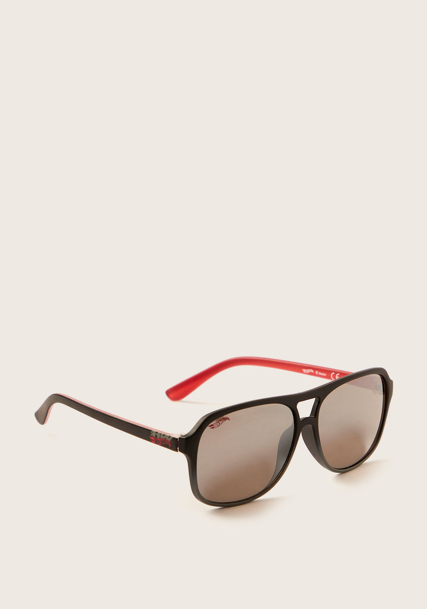 Hot Wheels Logo Print Sunglasses with Nose Pads-Sunglasses-image-0