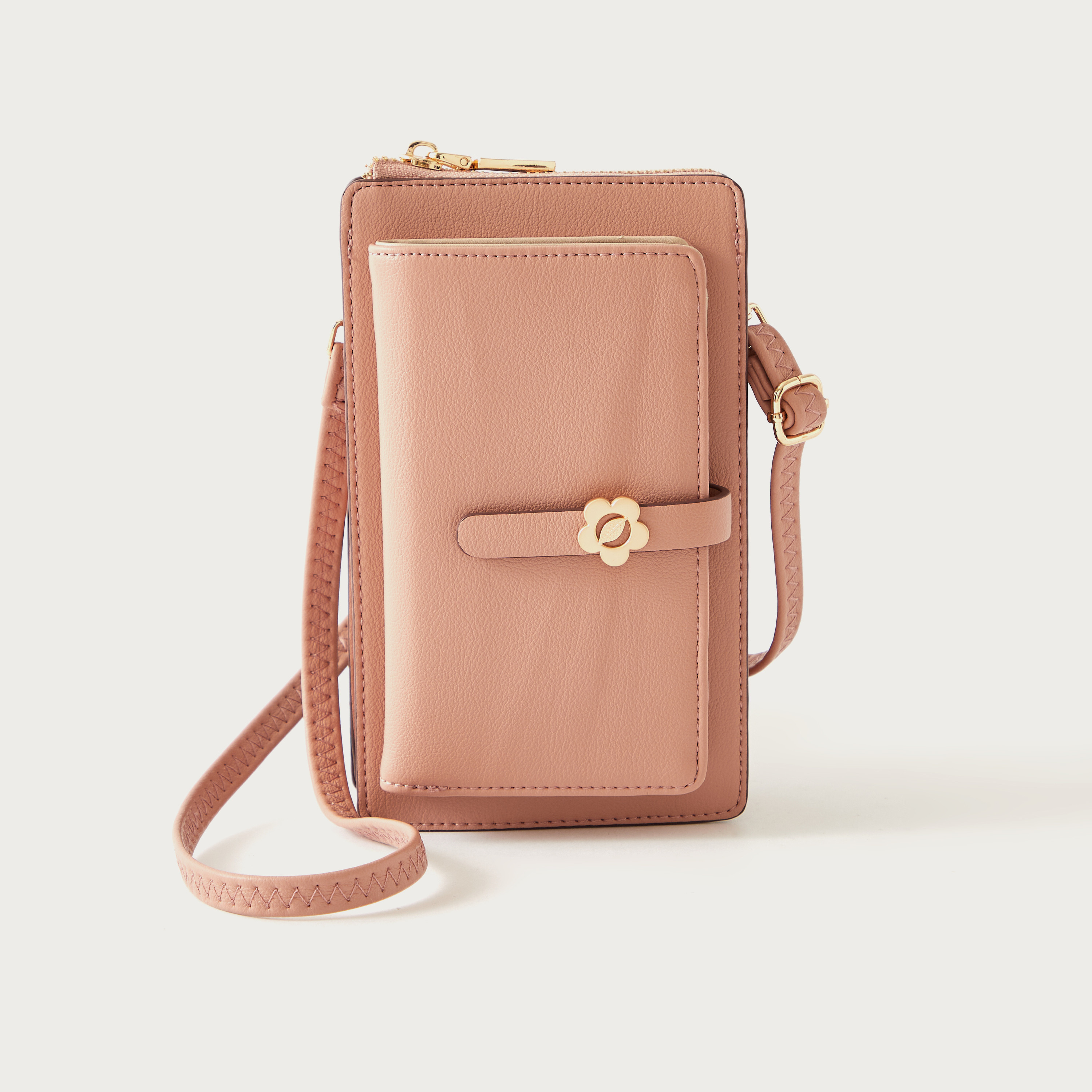 Sasha Solid Crossbody Bag with Zip Closure and Detachable Strap-women-bagsandwallets-handbags-image-1