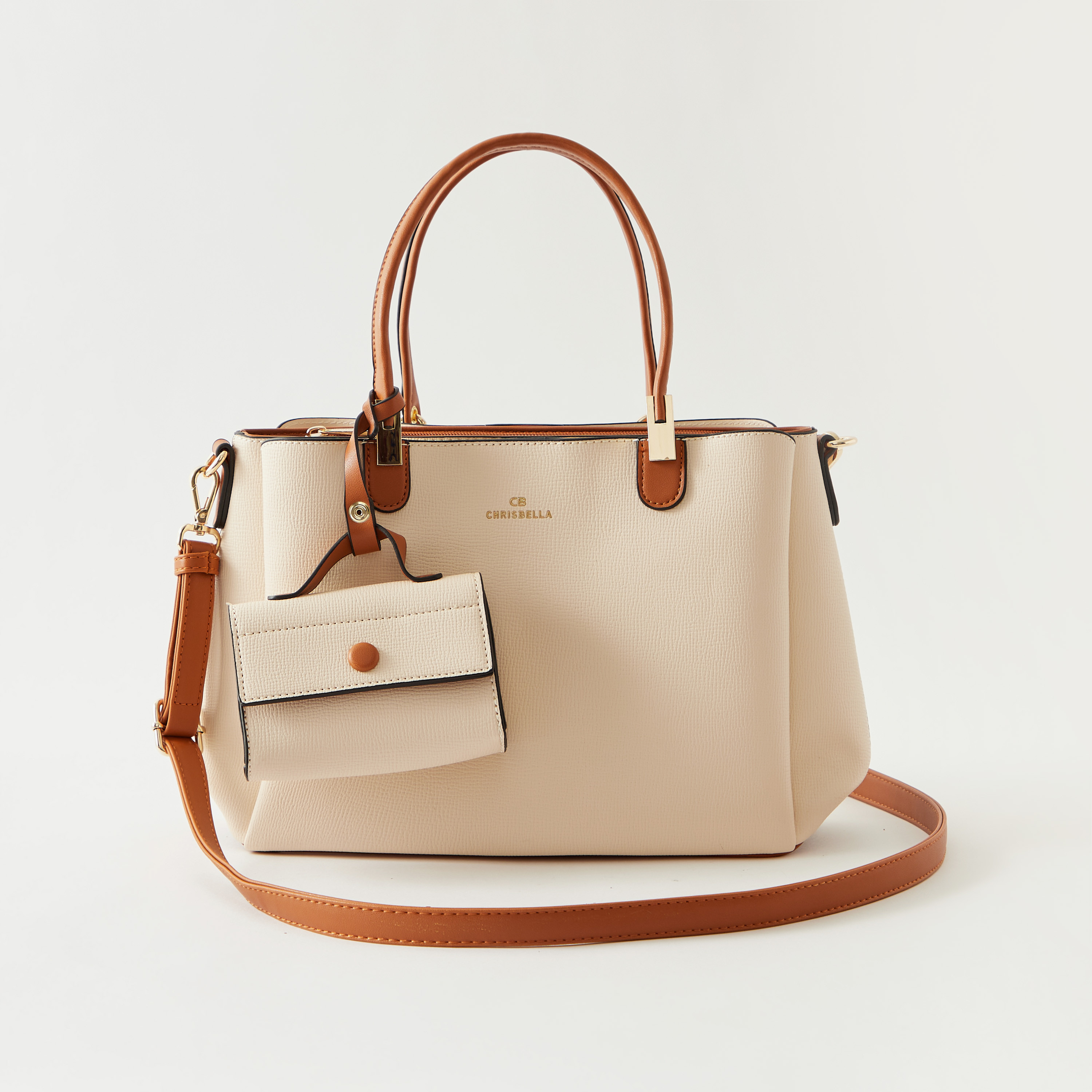 Chrisbella Solid Tote Bag with Detachable Coin Purse-women-bagsandwallets-handbags-image-1