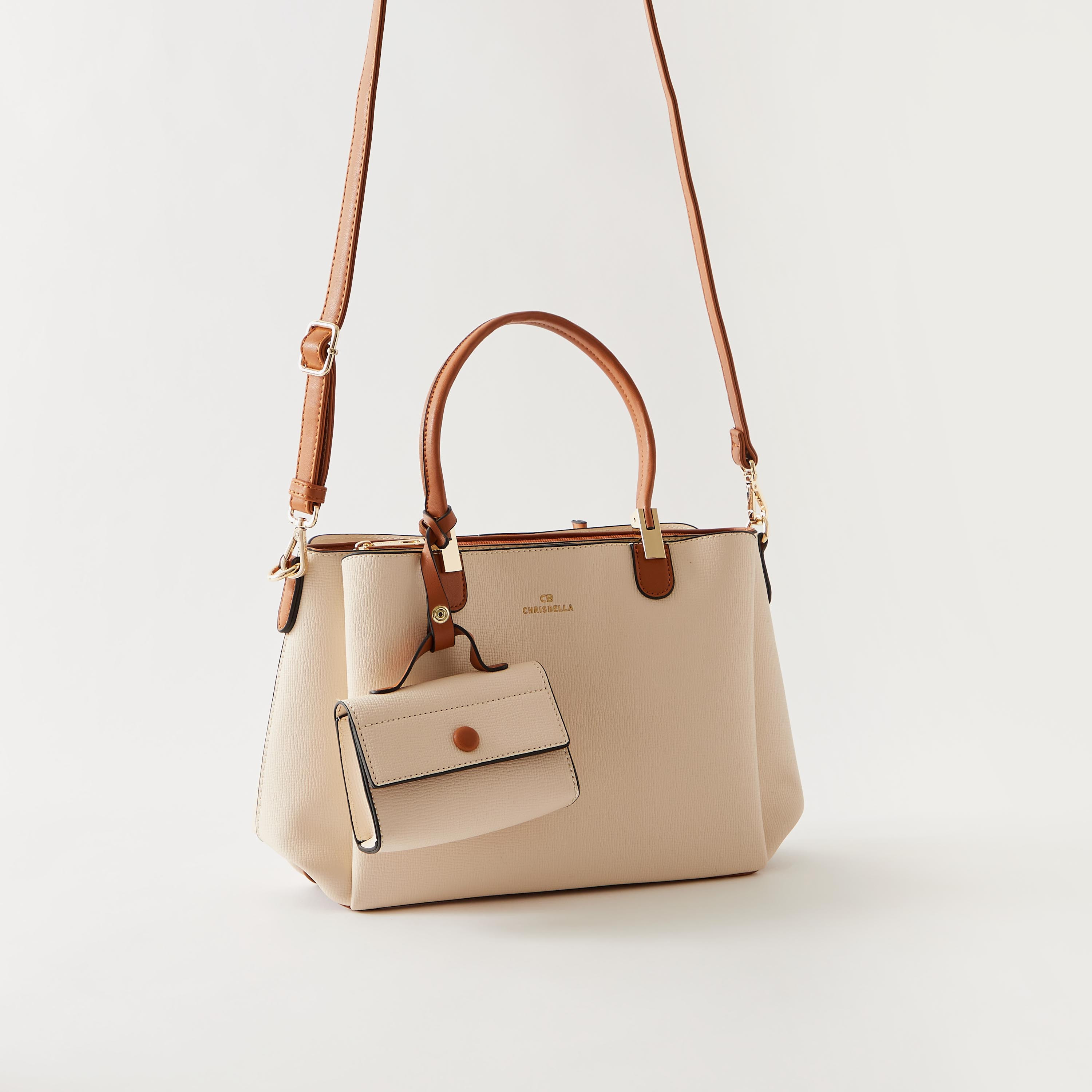 Chrisbella Solid Tote Bag with Detachable Coin Purse-women-bagsandwallets-handbags-image-2