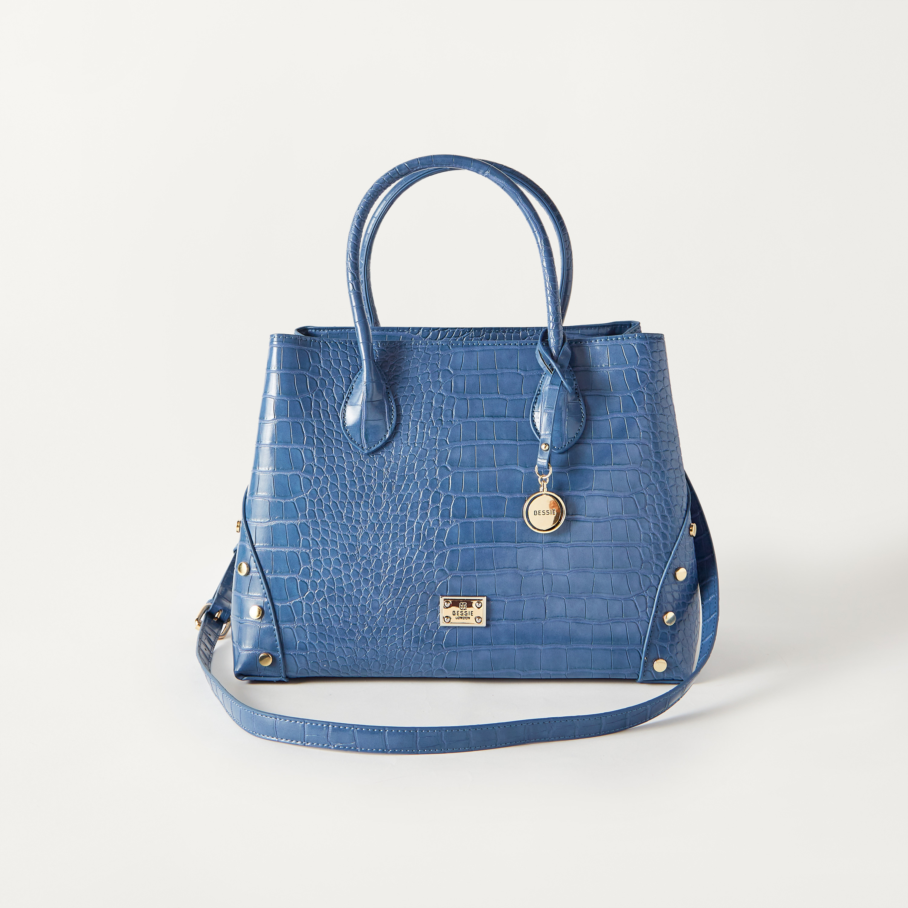 شنطة توتي بملمس جلد تمساح ومقابض مزدوجة من بيسي لندن-women-bagsandwallets-handbags-image-1