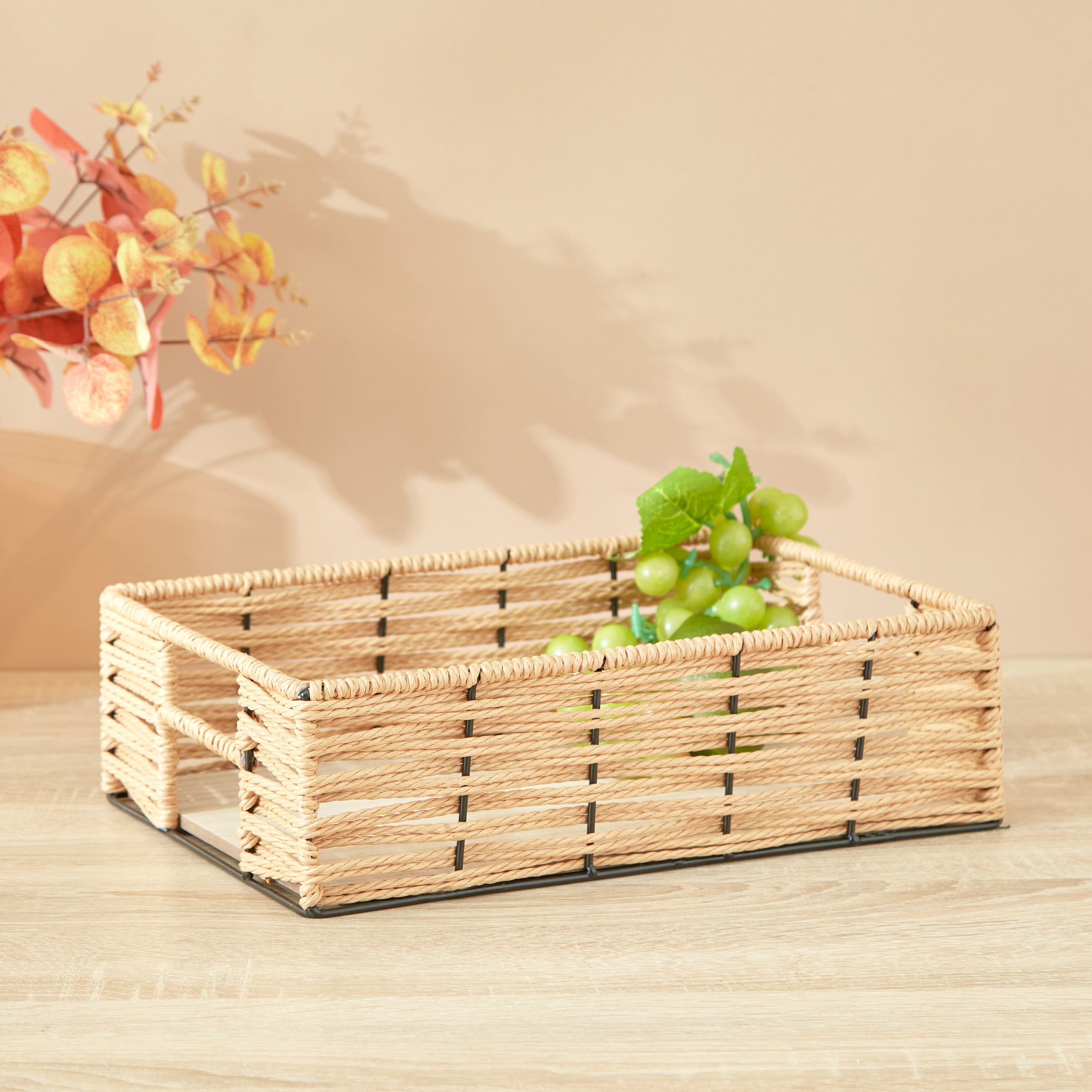 صينية ديكور مستطيلة من الخيزران - 33x24 سم-household-dining-serveware-servingtrays-image-1
