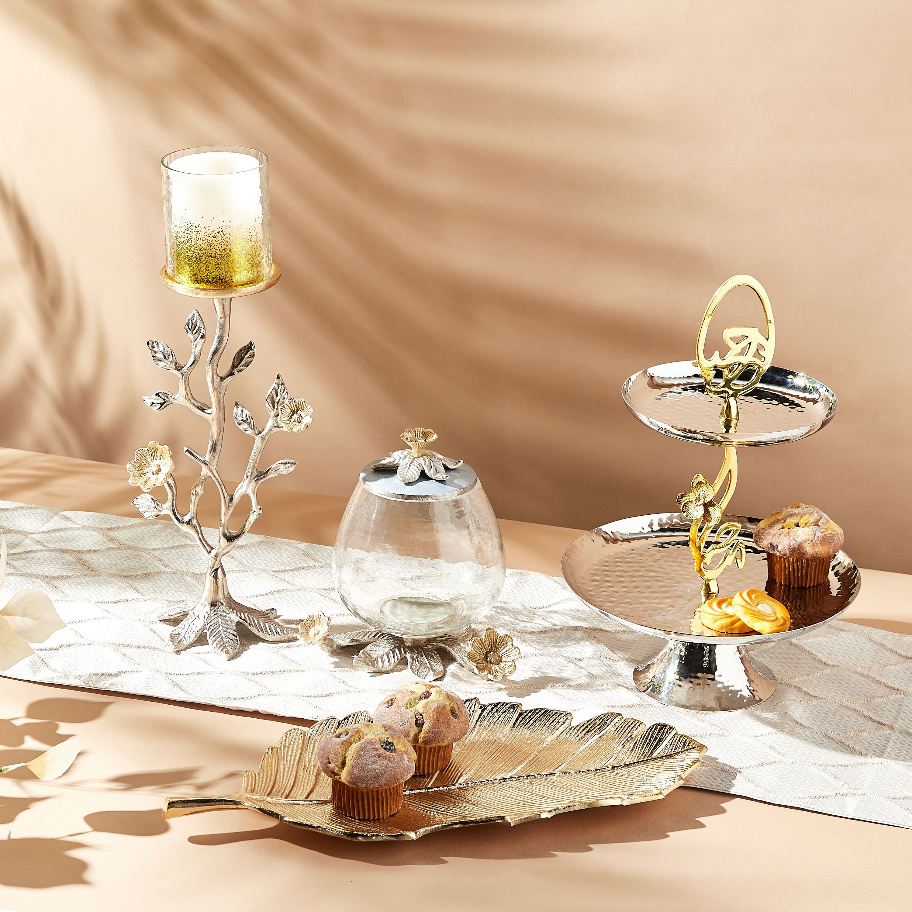 حامل كعك طابقين من مرحبا- 30x30x40 سم-household-dining-serveware-cakestands-image-4