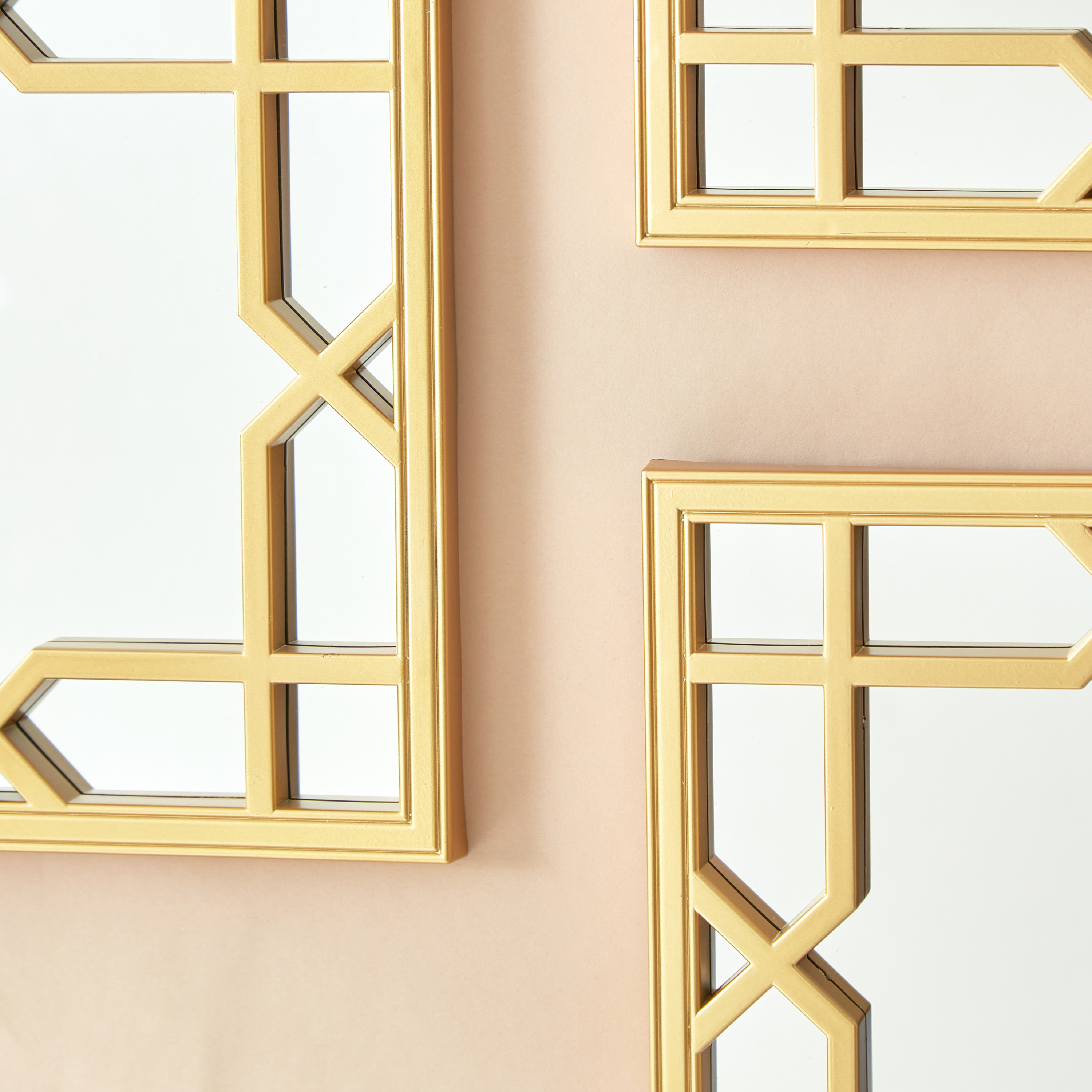 Geometric 3-Piece Decorative Mirror Set - 10x10 inches-household-walldecorandmirrors-mirrors-wallmirrors-image-3