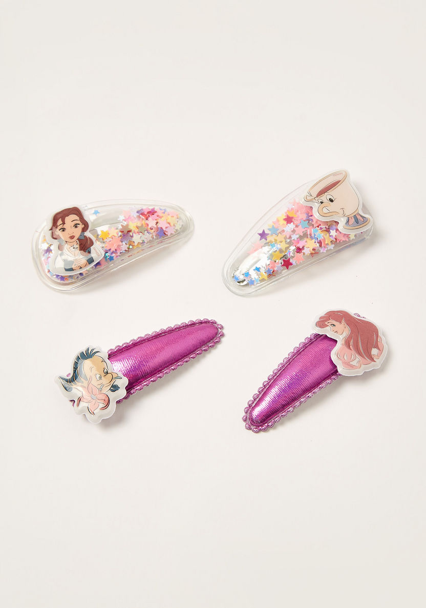 Disney Princess Embellished Tic Tac Hair Clip - Set of 4-Hair Accessories-image-0