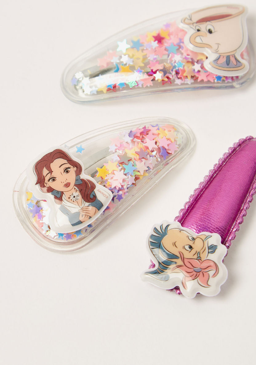 Disney Princess Embellished Tic Tac Hair Clip - Set of 4-Hair Accessories-image-1
