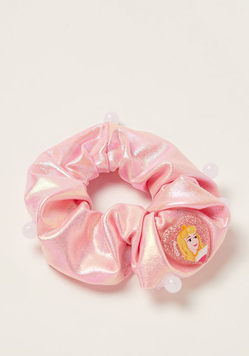 Disney Aurora Princess Heart Accent Glittered Scrunchie-Hair Accessories-image-1