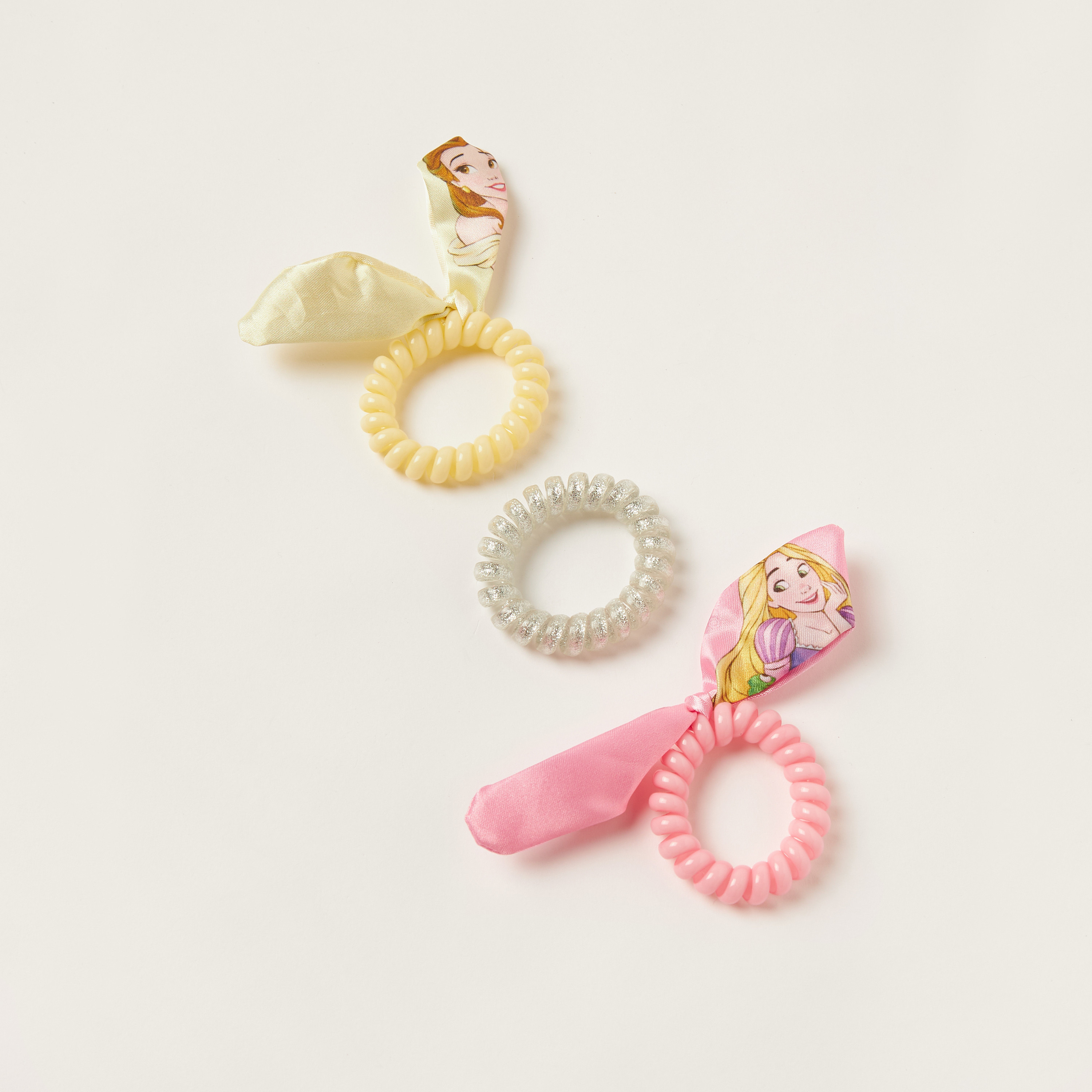 ربطات شعر لولبية متنوعة بطابع برنسيس - طقم من 3 قطع-baby-girls-accessories-hairaccessories-image-2