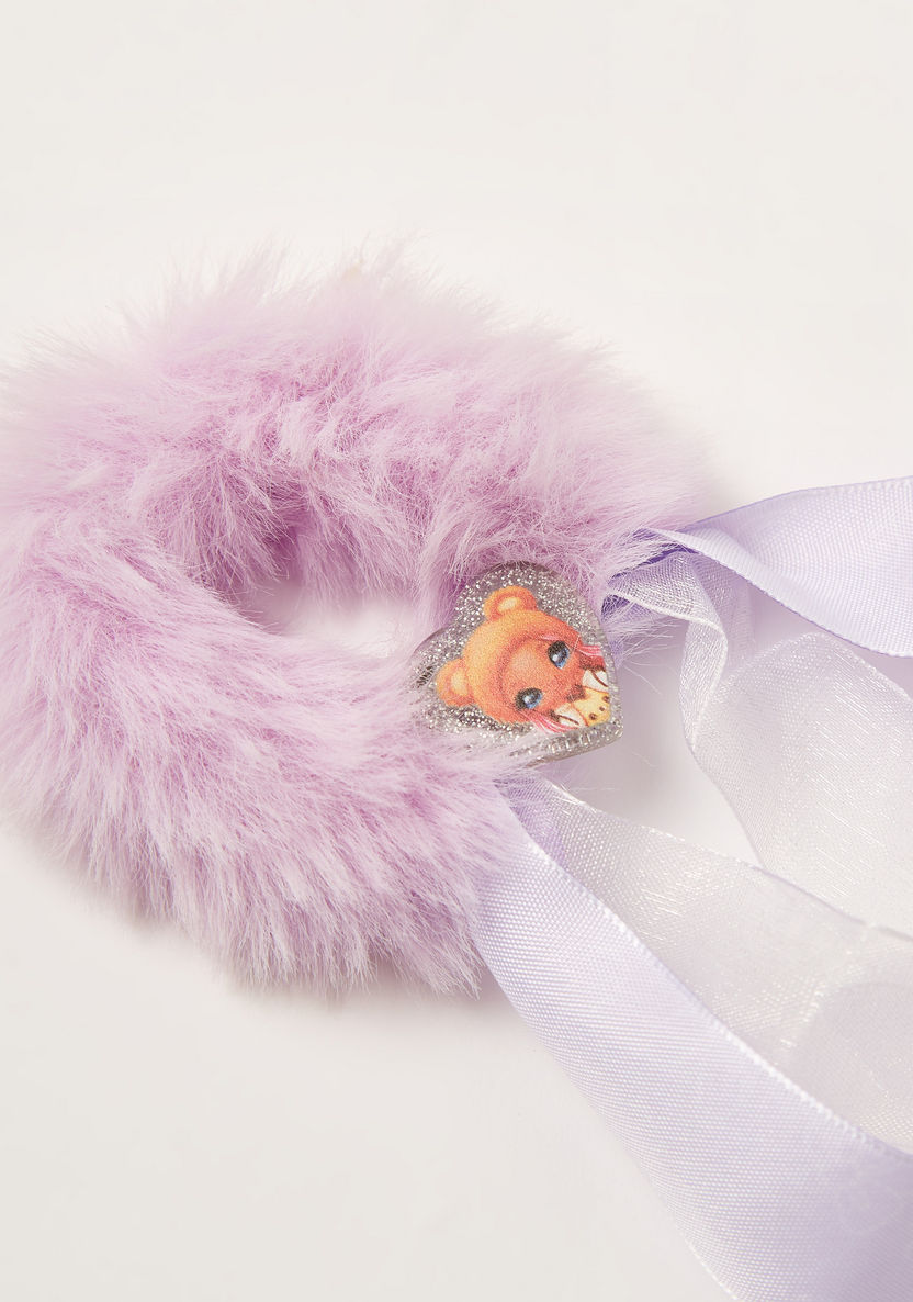 Na! Na! Na! Surprise Scrunchie with Tie-Up Bow and Fur Detail-Hair Accessories-image-1