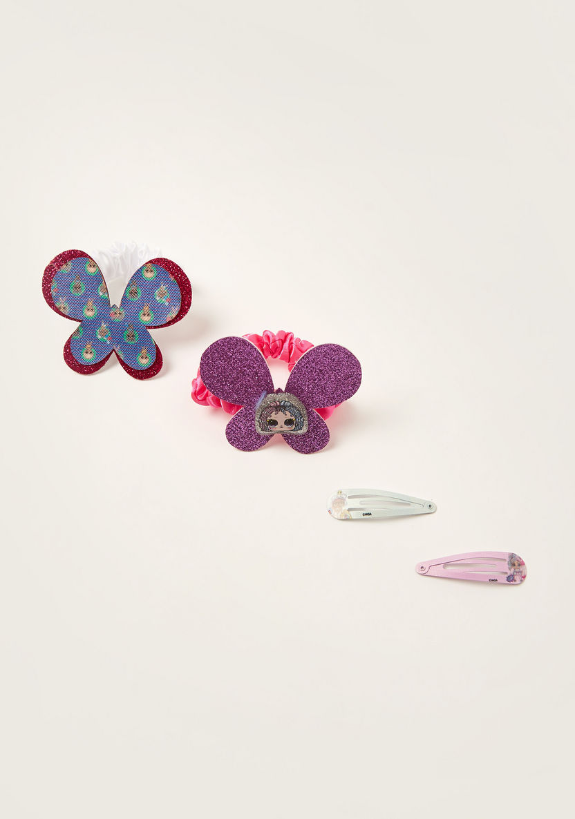 L.O.L. Surprise! Printed 4-Piece Hair Clip and Scrunchie Set-Hair Accessories-image-2