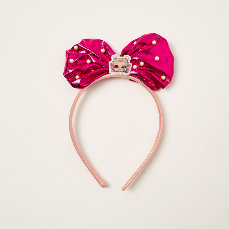 L.O.L. Surprise! Bow Accented Hairband with Pearl Accents