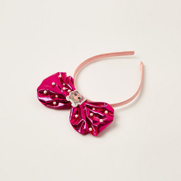 L.O.L. Surprise! Bow Accented Hairband with Pearl Accents