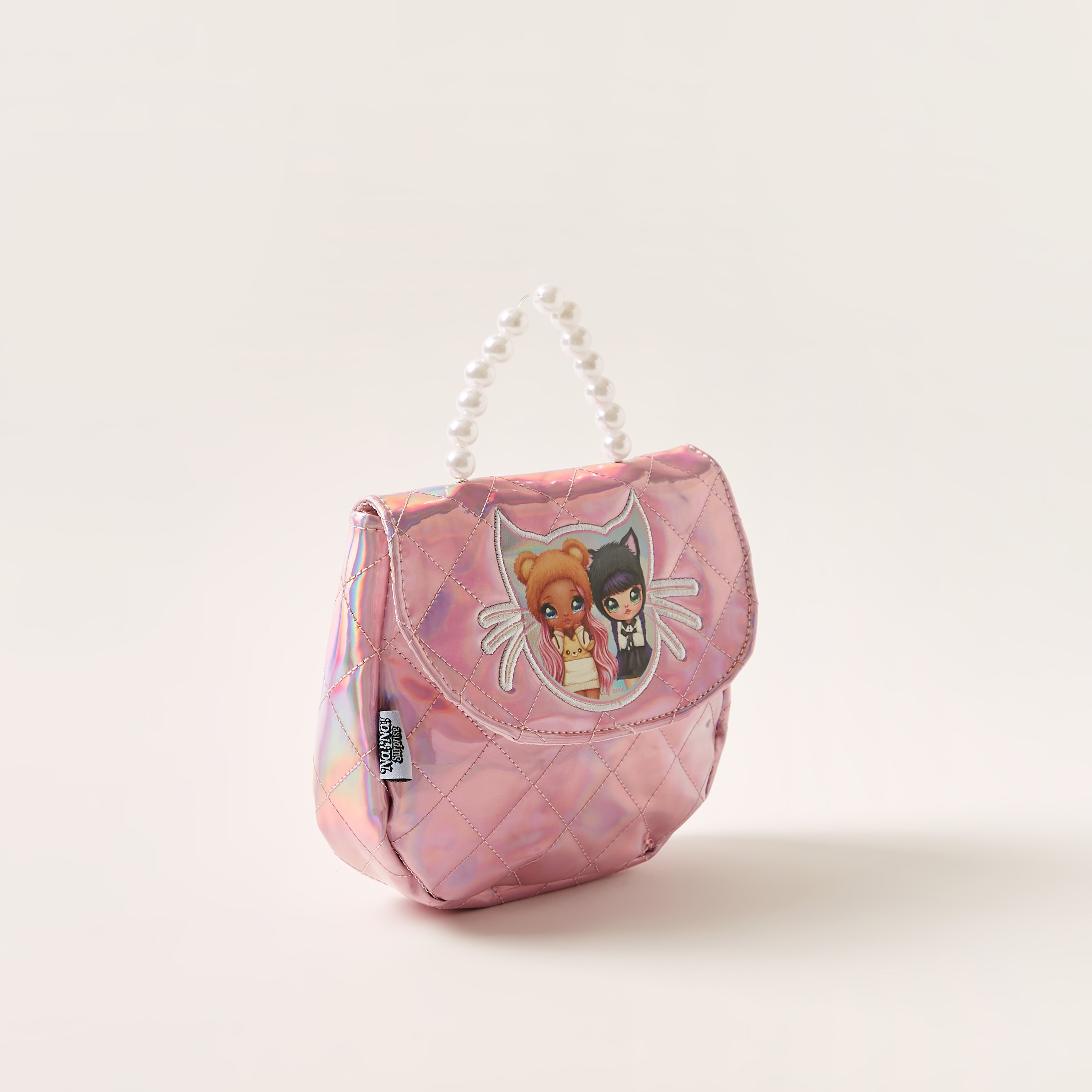 Na! Na! Na! Surprise Embroidered Handbag with Flap Closure-girls-accessories-bags-image-2