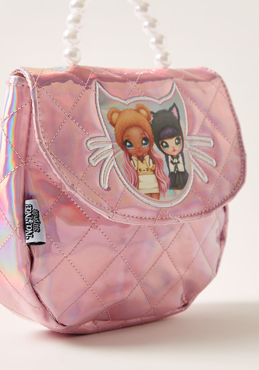Na! Na! Na! Surprise Embroidered Handbag with Flap Closure-Bags and Backpacks-image-2