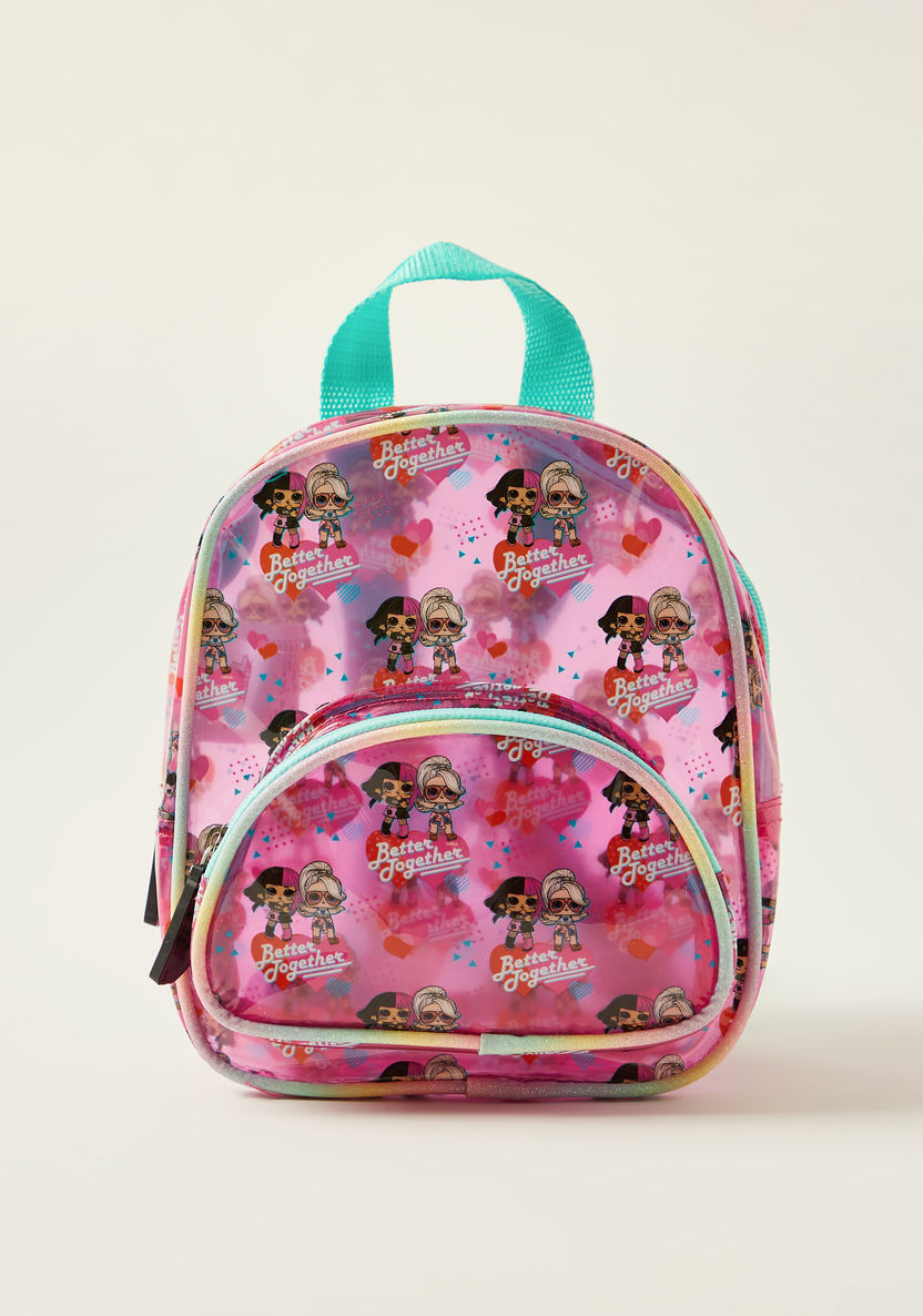 L.O.L. Surprise! Printed Zipper Backpack with Adjustable Shoulder Straps-Bags and Backpacks-image-0