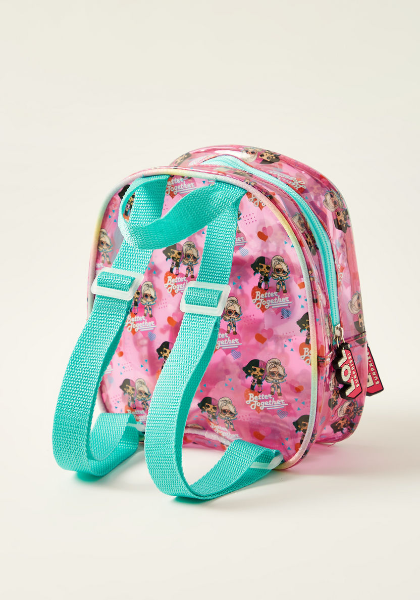 L.O.L. Surprise! Printed Zipper Backpack with Adjustable Shoulder Straps-Bags and Backpacks-image-3