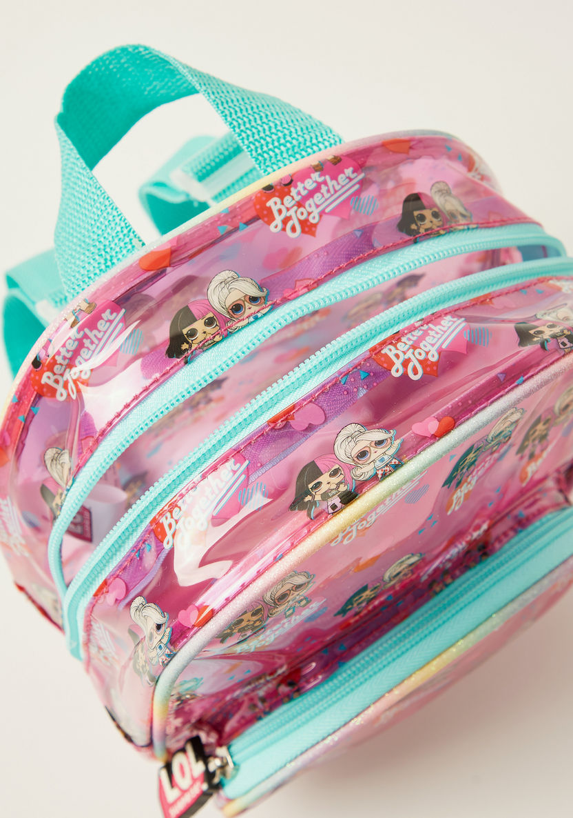 L.O.L. Surprise! Printed Zipper Backpack with Adjustable Shoulder Straps-Bags and Backpacks-image-4