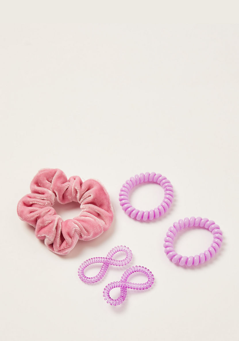 Gloo 5-Piece Scrunchie and Spiral Hair Tie Set-Hair Accessories-image-0