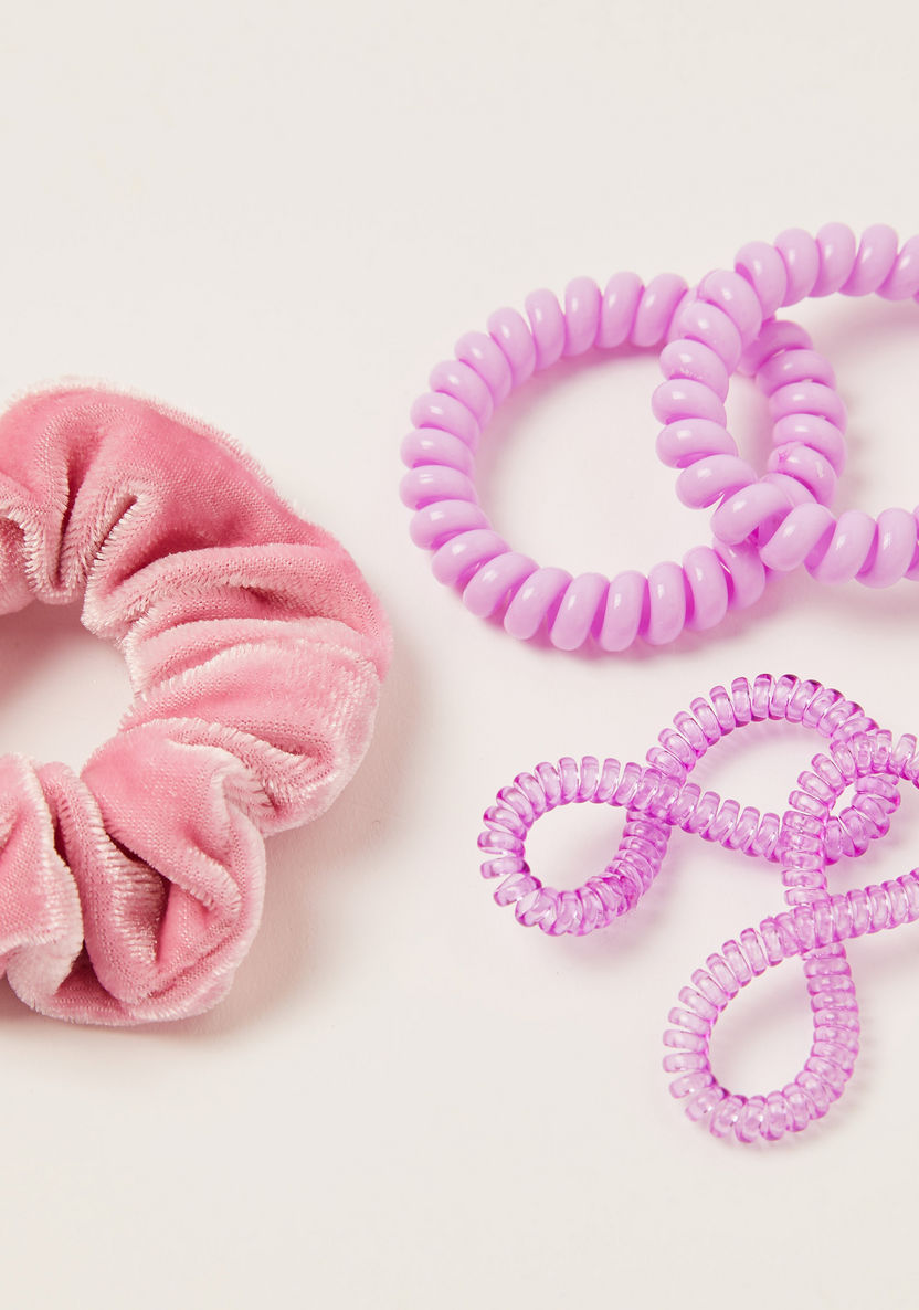 Gloo 5-Piece Scrunchie and Spiral Hair Tie Set-Hair Accessories-image-3