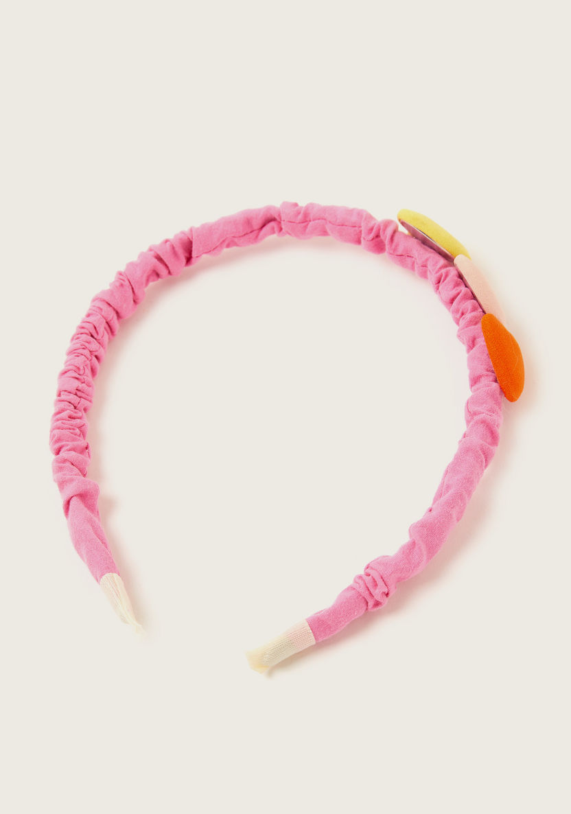 Gloo Heart Accented Headband with Ruched Detail-Hair Accessories-image-0