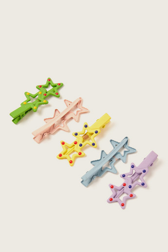 Gloo Star Accented Hair Clip - Set of 5