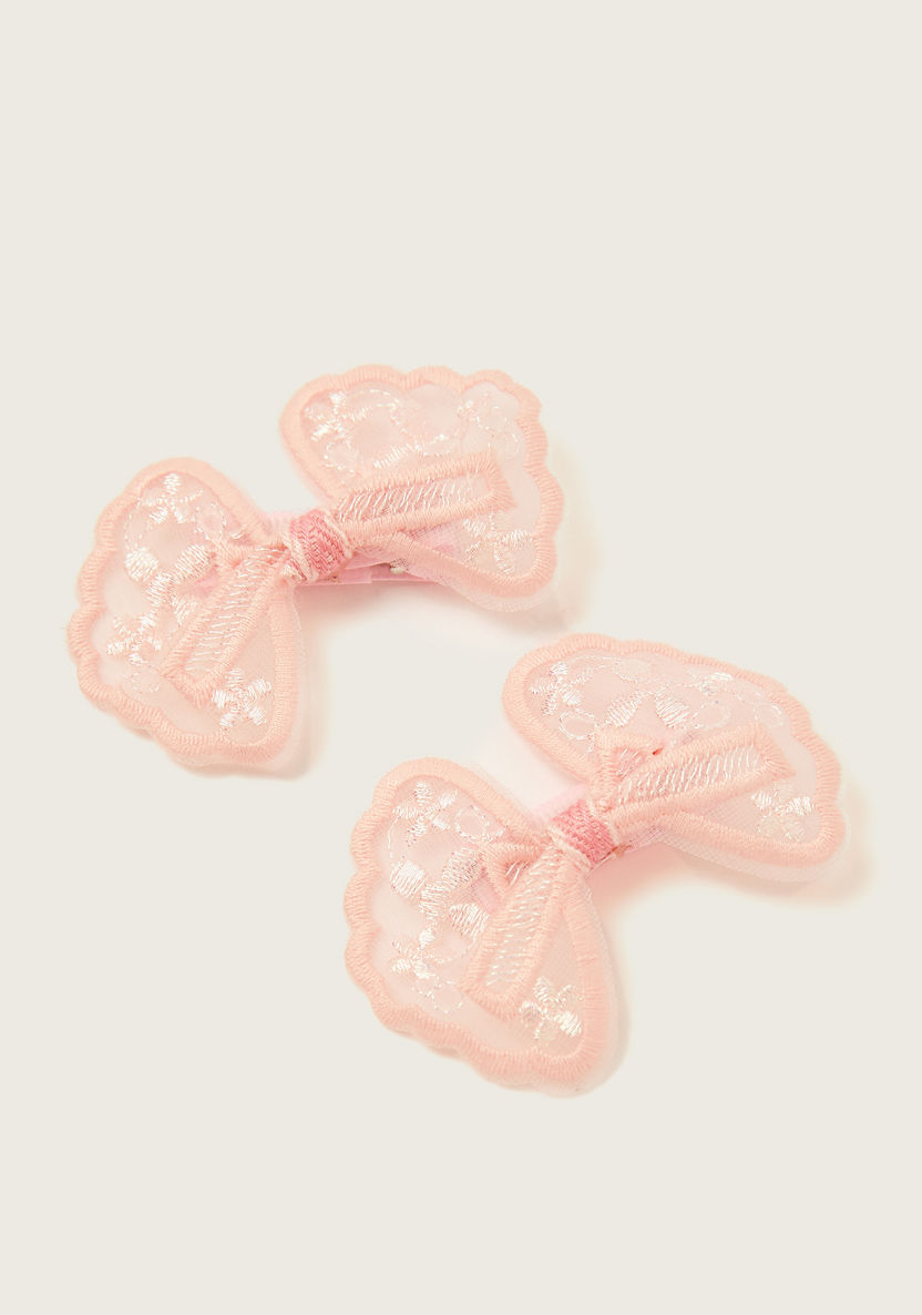 Gloo Bow Accented Hair Clip - Set of 2-Hair Accessories-image-0