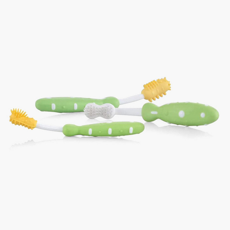 Nuby 3-Piece Toothbrush Set - 3 months+