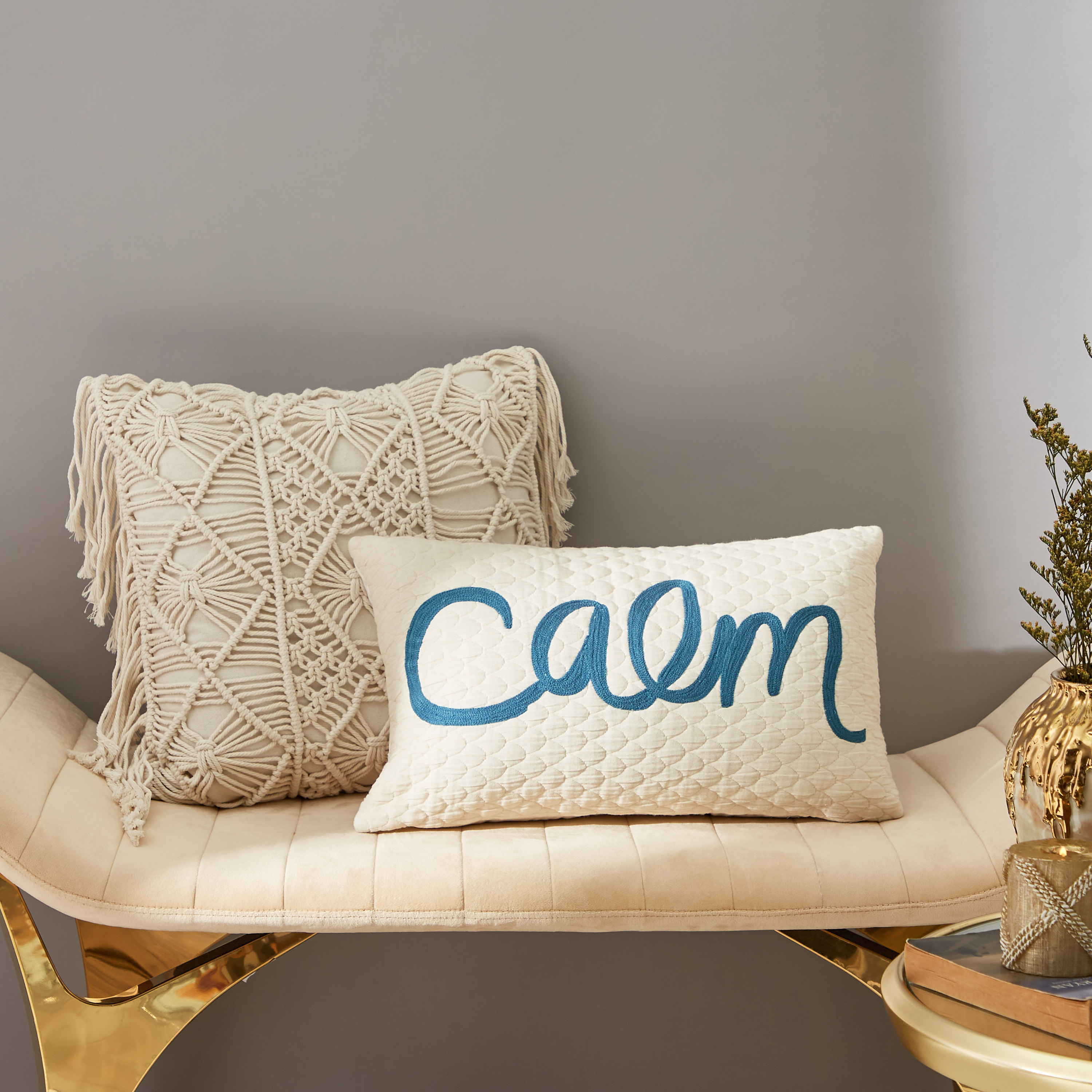 Textured Cushion with Tassel Detail - 45x45 cms-household-cushionsandthrows-cushioncovers-image-4