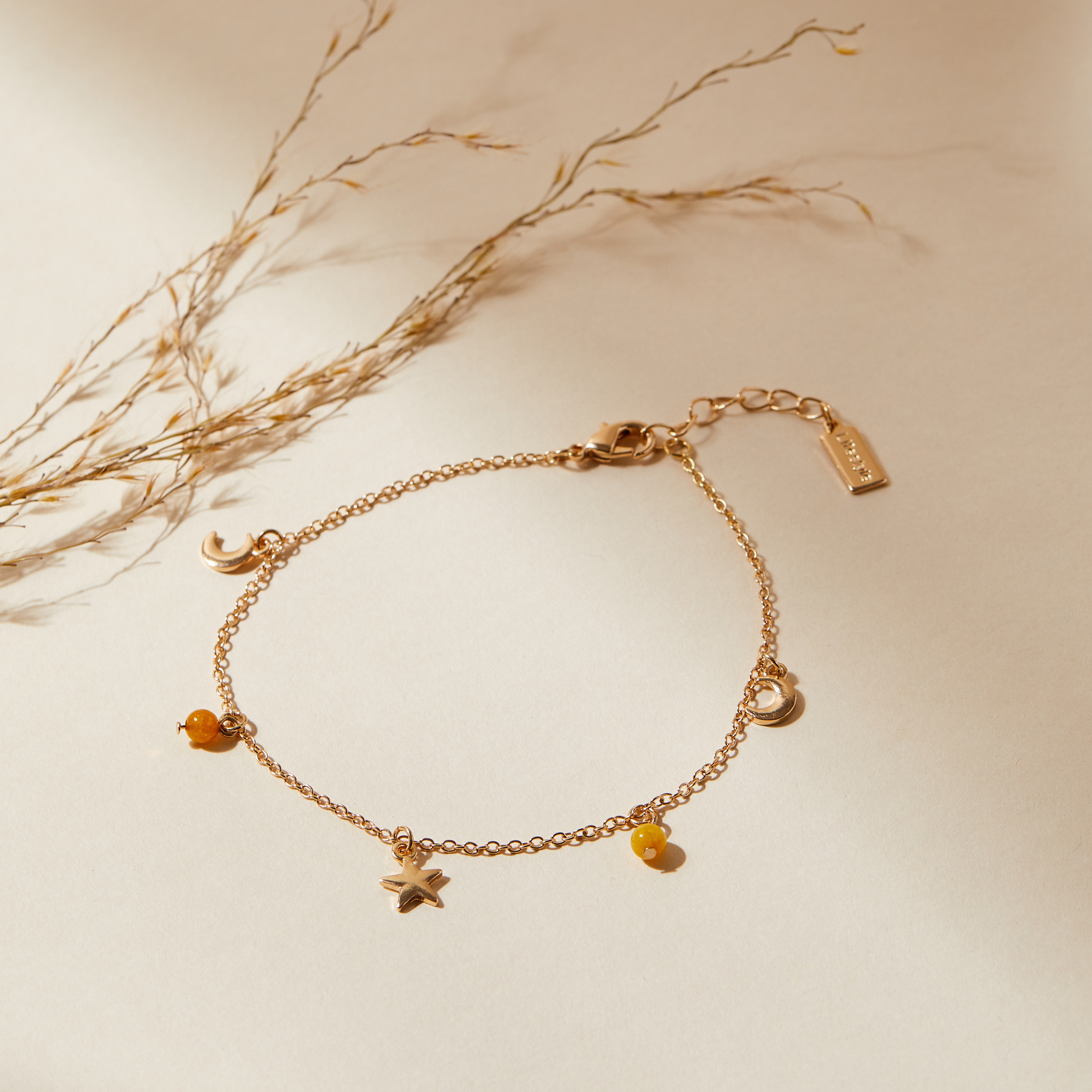 خلخال ميتاليك بدلاية ومشبك إغلاق-women-watchesandjewellery-jewellery-anklets-image-1