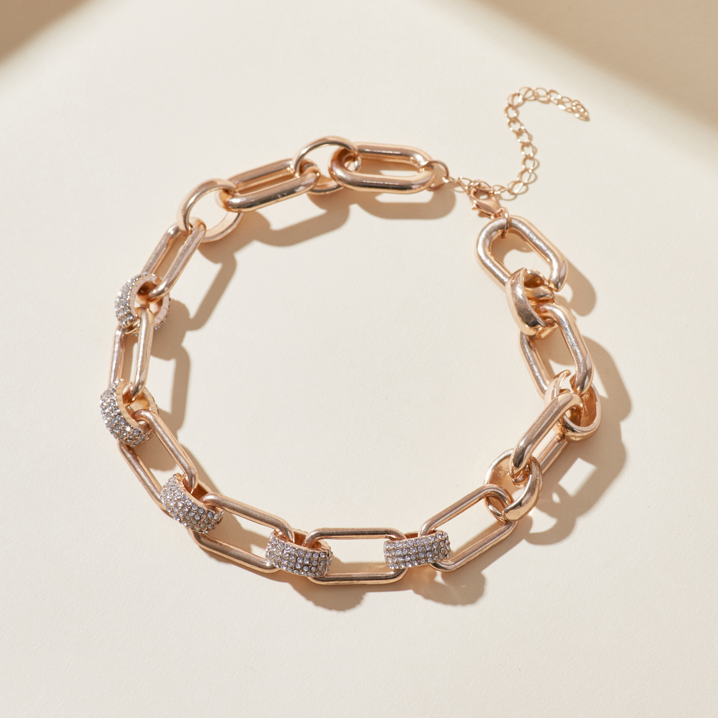Embellished Chunky Chain Necklace with Lobster Clasp Closure-women-watchesandjewellery-jewellery-necklacesandpendants-image-2