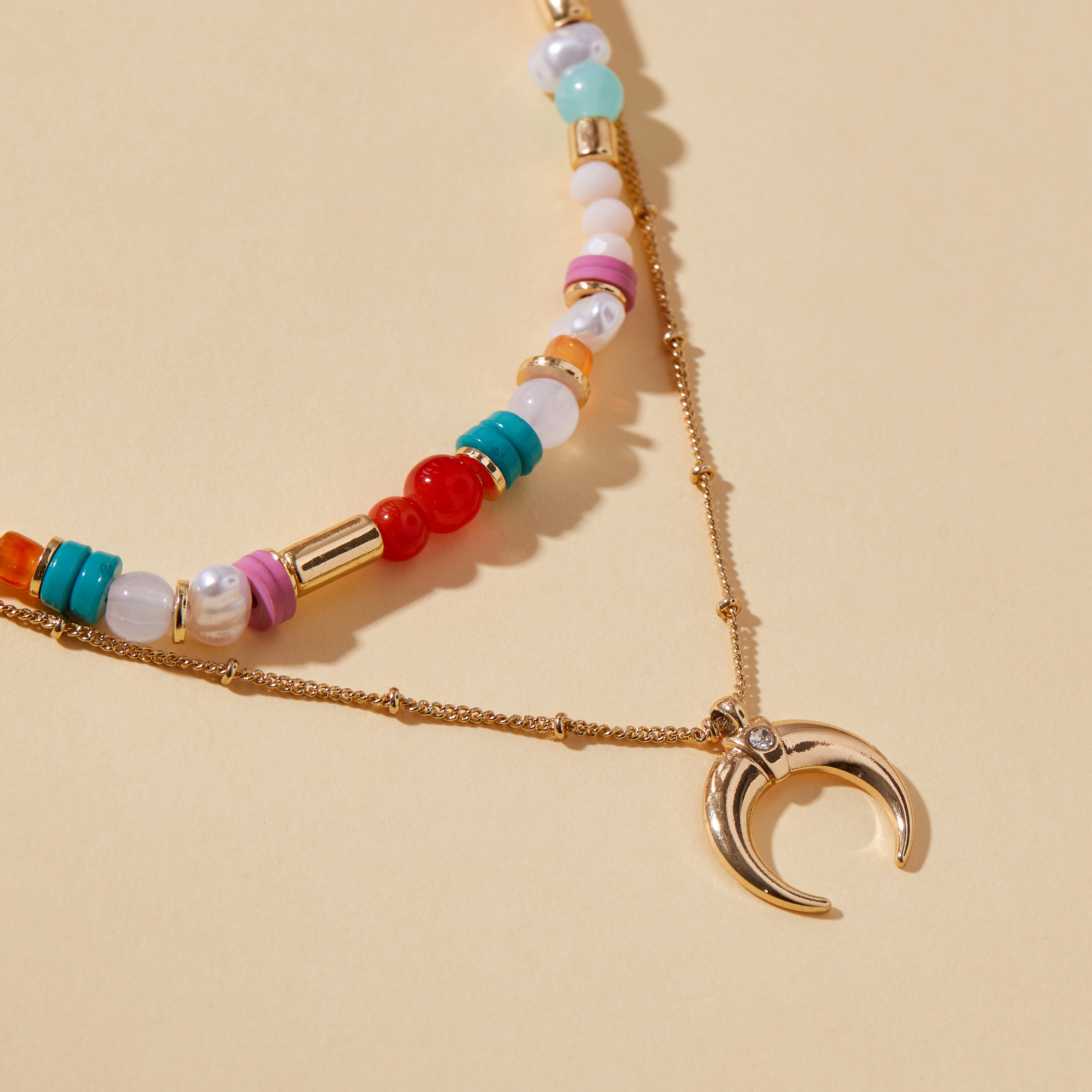 Embellished Layered Necklace with Lobster Clasp Closure-women-watchesandjewellery-jewellery-necklacesandpendants-image-2