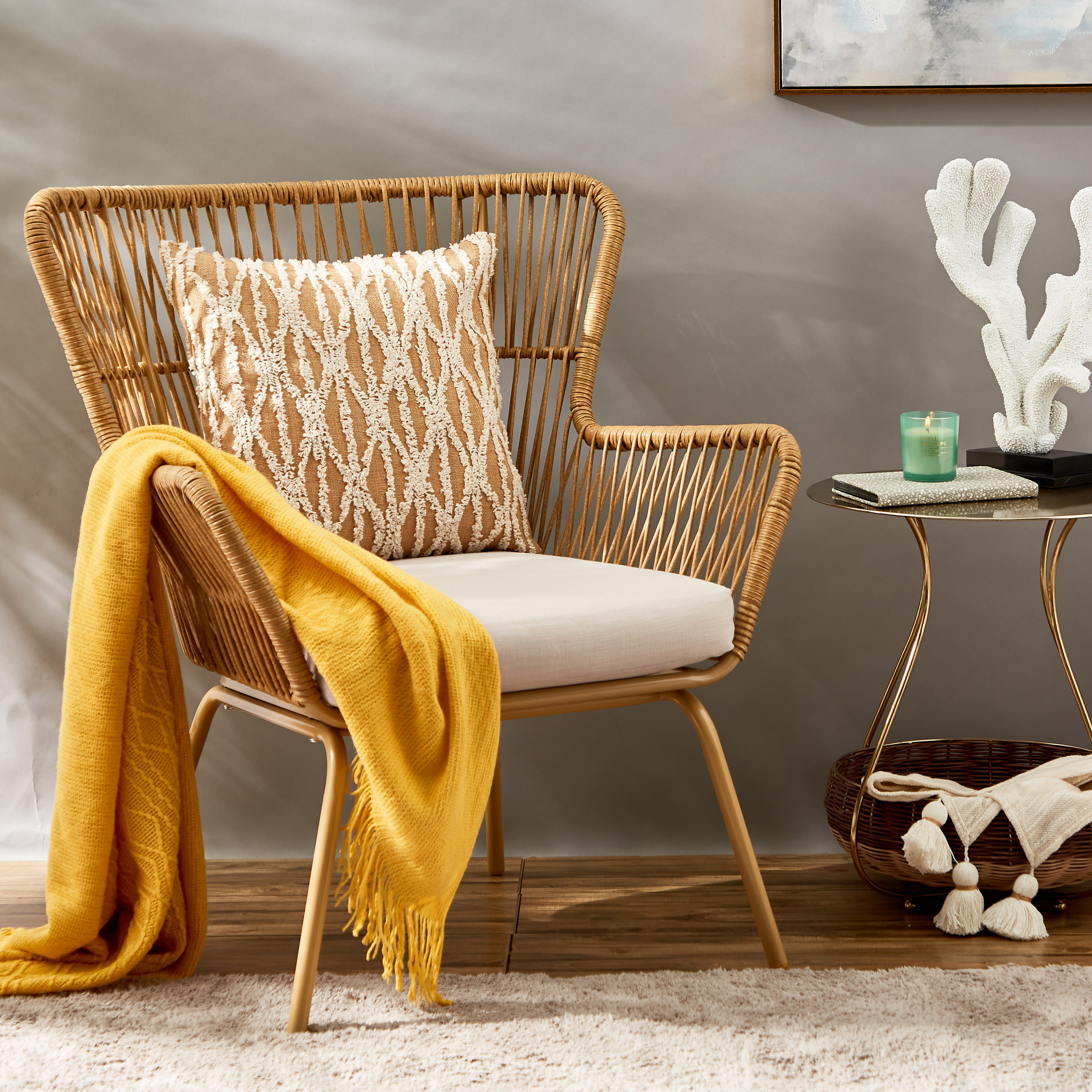 وسادة مربعة بارزة الملمس - 45x45 سم-household-cushionsandthrows-cushioncovers-image-4