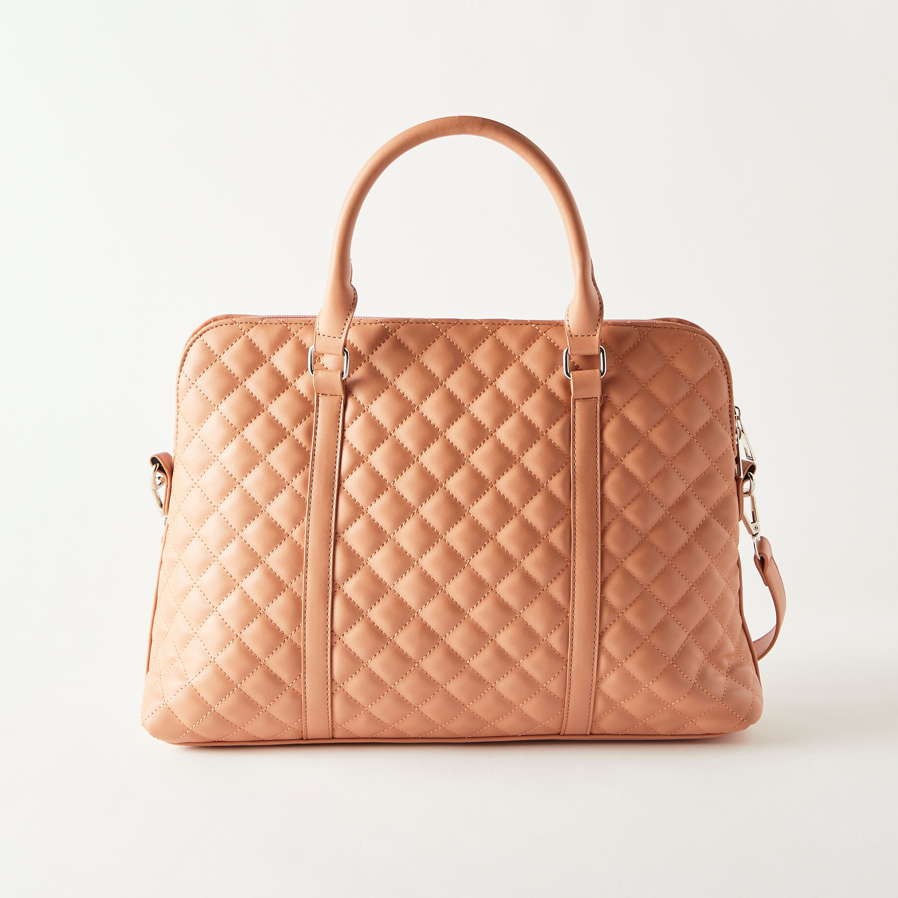 Quilted store laptop bag