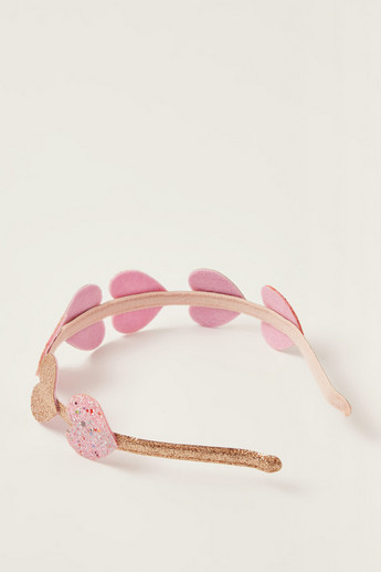 Charmz Hair Band with Heart Shaped Applique Detail