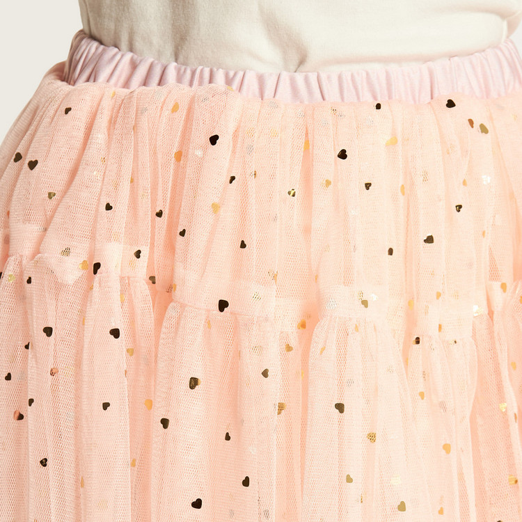 Charmz Embellished Tutu Skirt with Elasticated Waistband