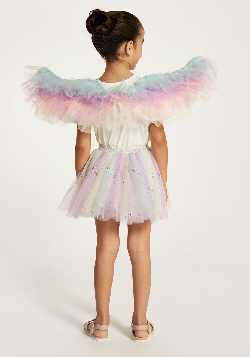 Charmz Glittery Tulle Skirt with Elasticated Waistband-Girls-image-3