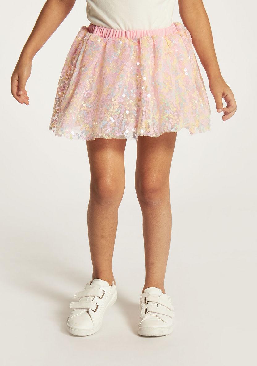 Charmz Embellished Tulle Skirt-Girls-image-1