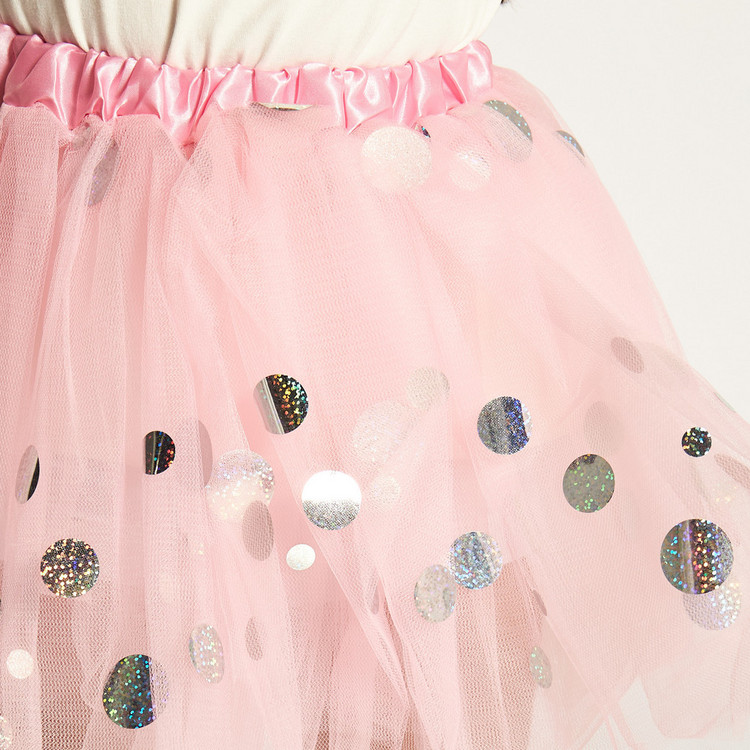 Charmz Glittery Tulle Skirt with Headband and Wand