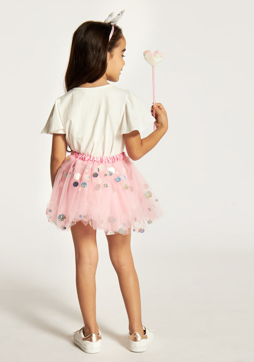 Charmz Glittery Tulle Skirt with Headband and Wand-Girls-image-4
