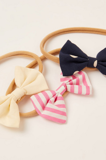 Charmz Bow Accented Hairband - Set of 3
