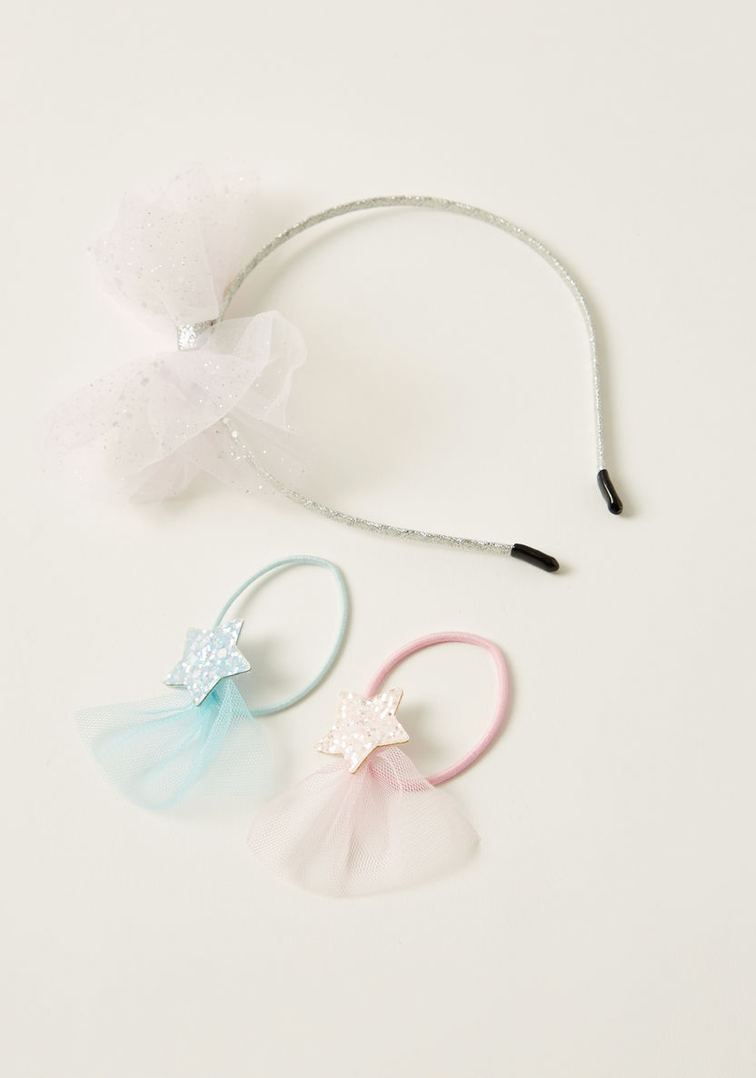 Charmz 3-Piece Embellished Headband and Hair Tie Set-Hair Accessories-image-0