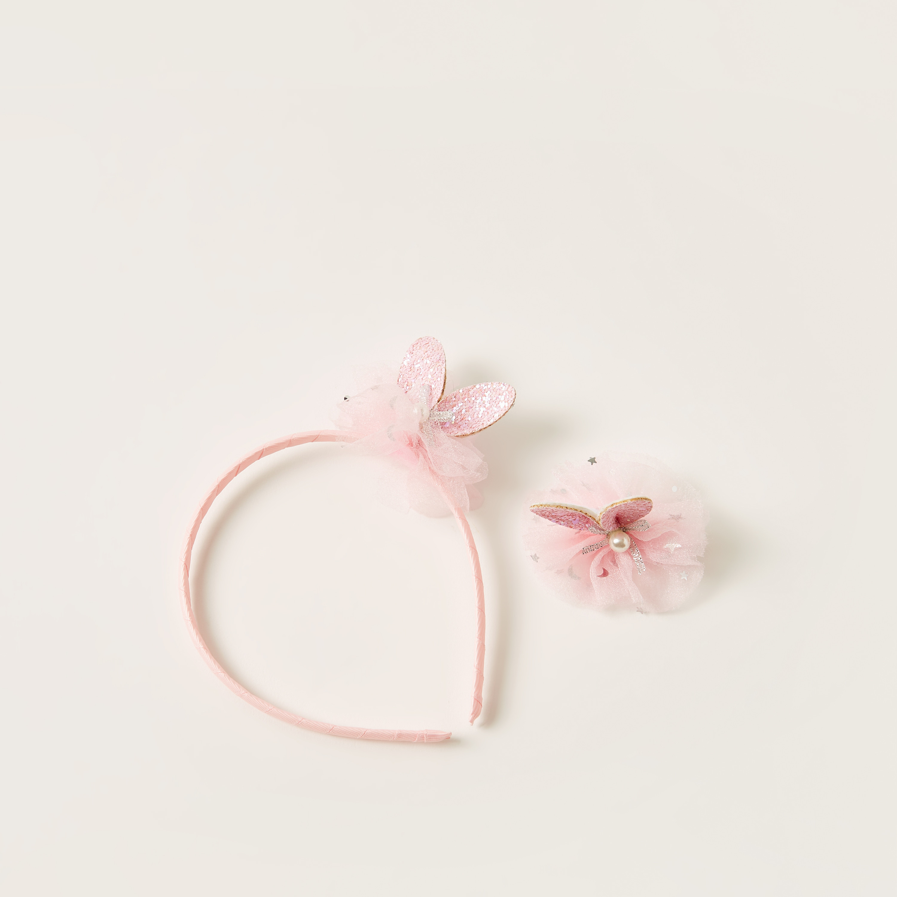 Charmz Floral Embellished Hairband and Hair Clip Set-baby-girls-accessories-hairaccessories-image-1