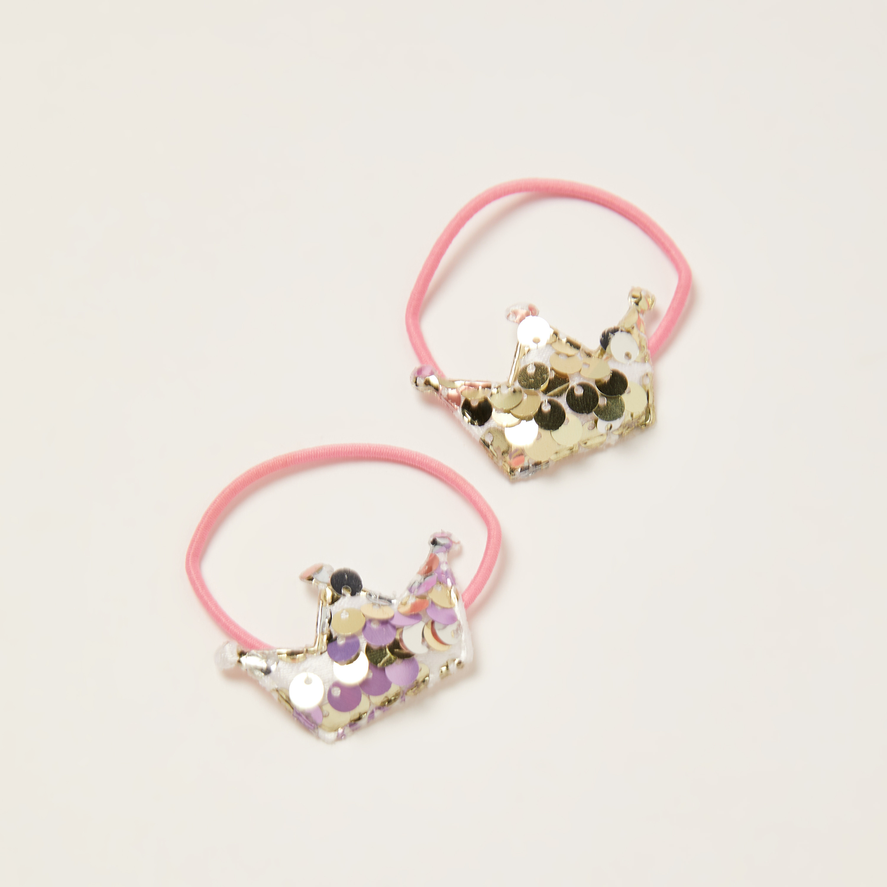 Charmz Hair Tie with Crown Accent - Set of 2-baby-girls-accessories-hairaccessories-image-2