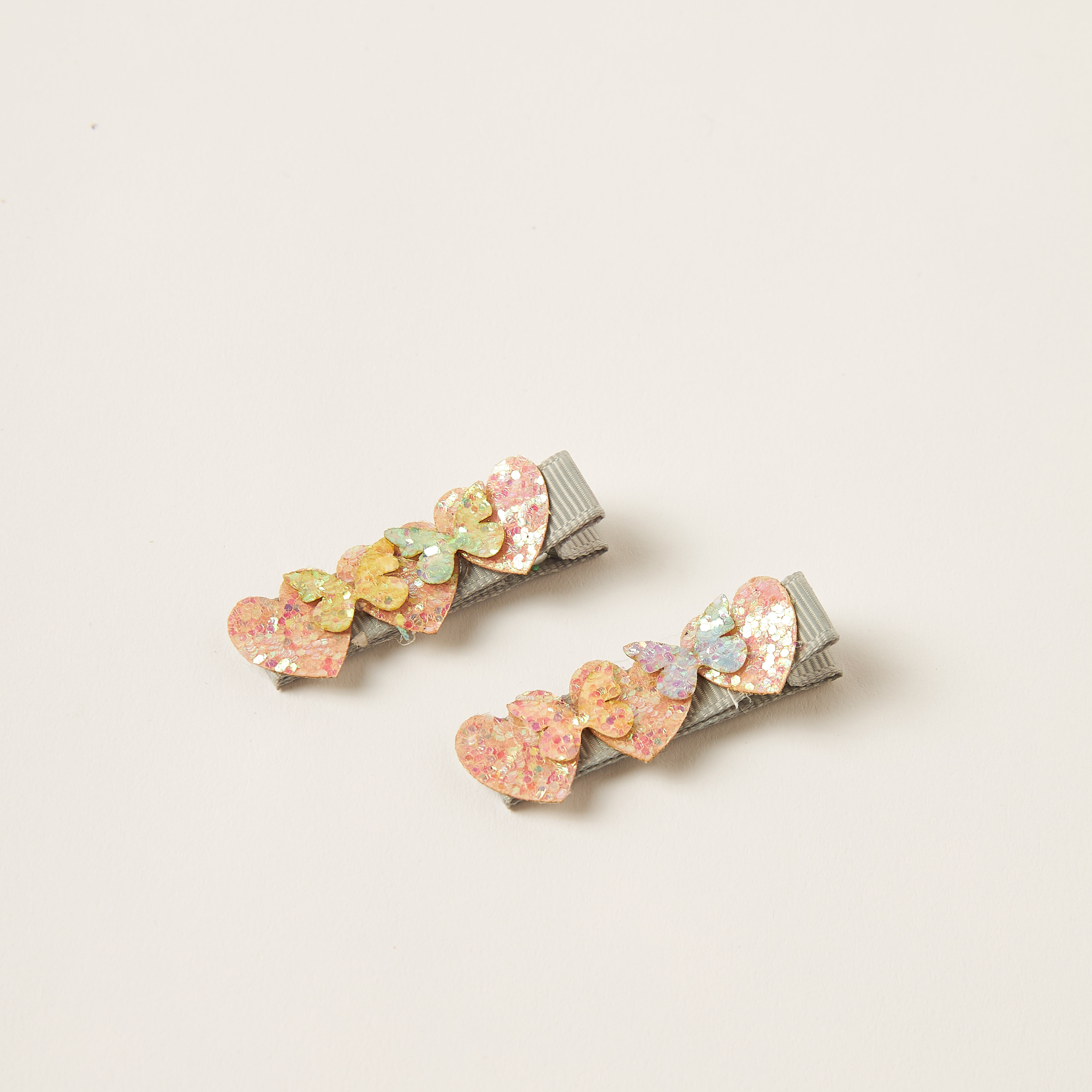 Charmz Heart Accented Hair Clip - Set of 2-baby-girls-accessories-hairaccessories-image-1