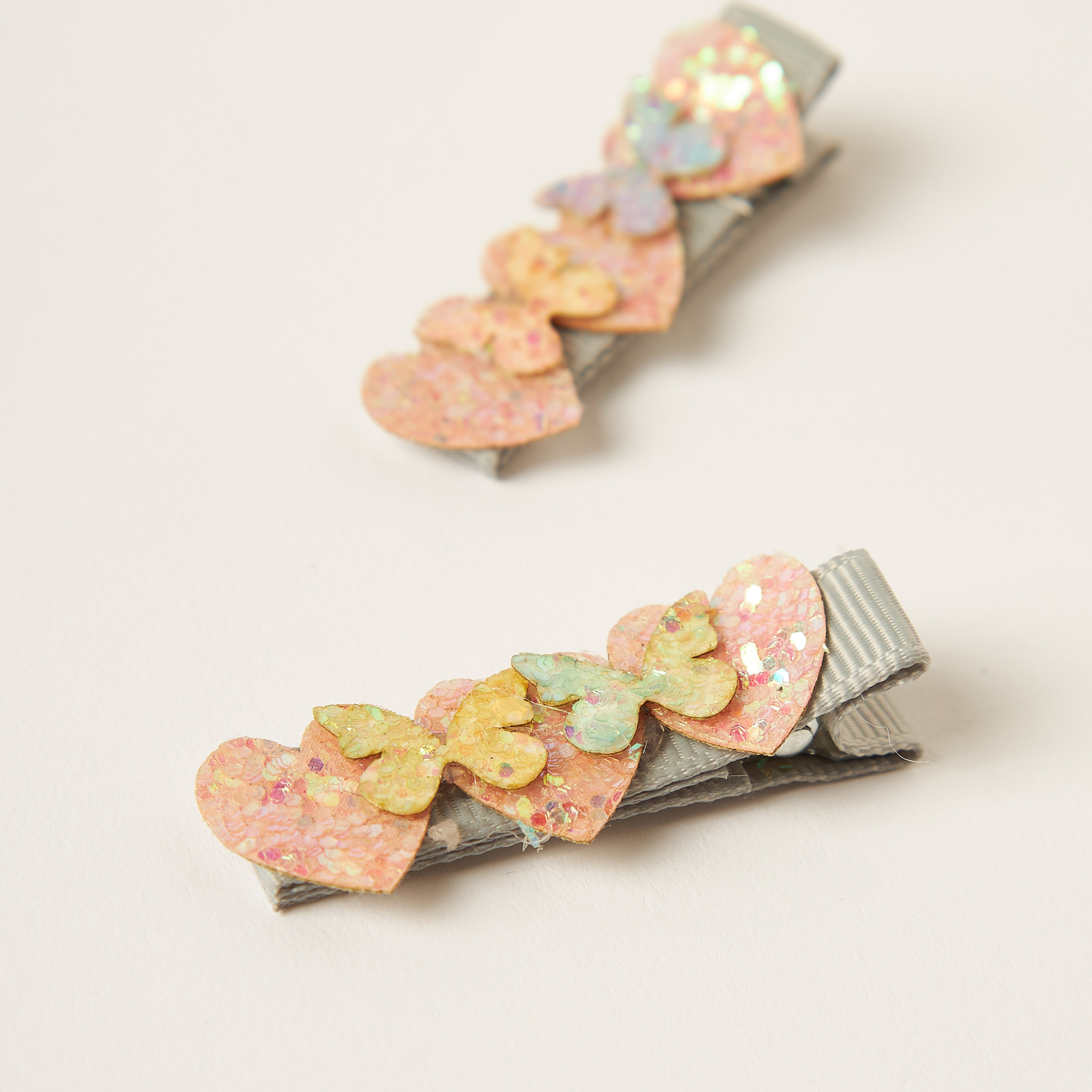 Charmz Heart Accented Hair Clip - Set of 2-baby-girls-accessories-hairaccessories-image-2