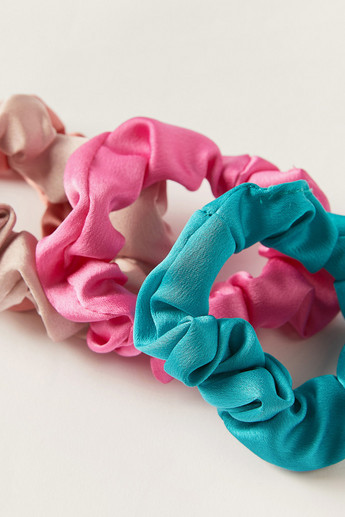 Solid Hair Scrunchie - Set of 4