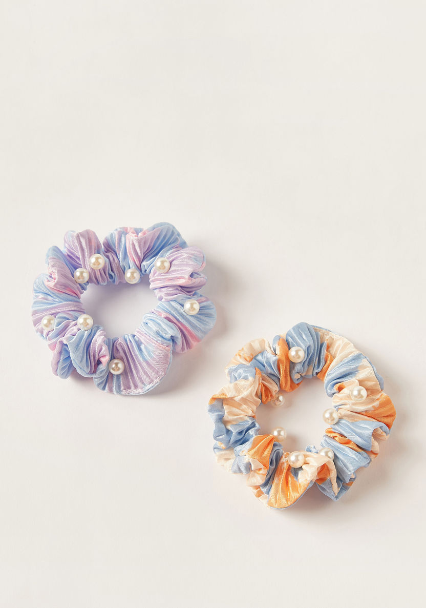 Charmz Embellished Hair Scrunchie - Set of 2-Hair Accessories-image-0