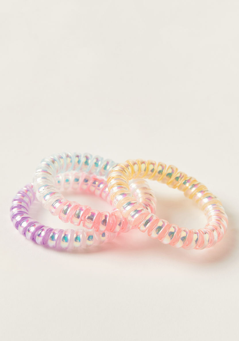 Charmz Spiral Hair Tie - Set of 3-Hair Accessories-image-1