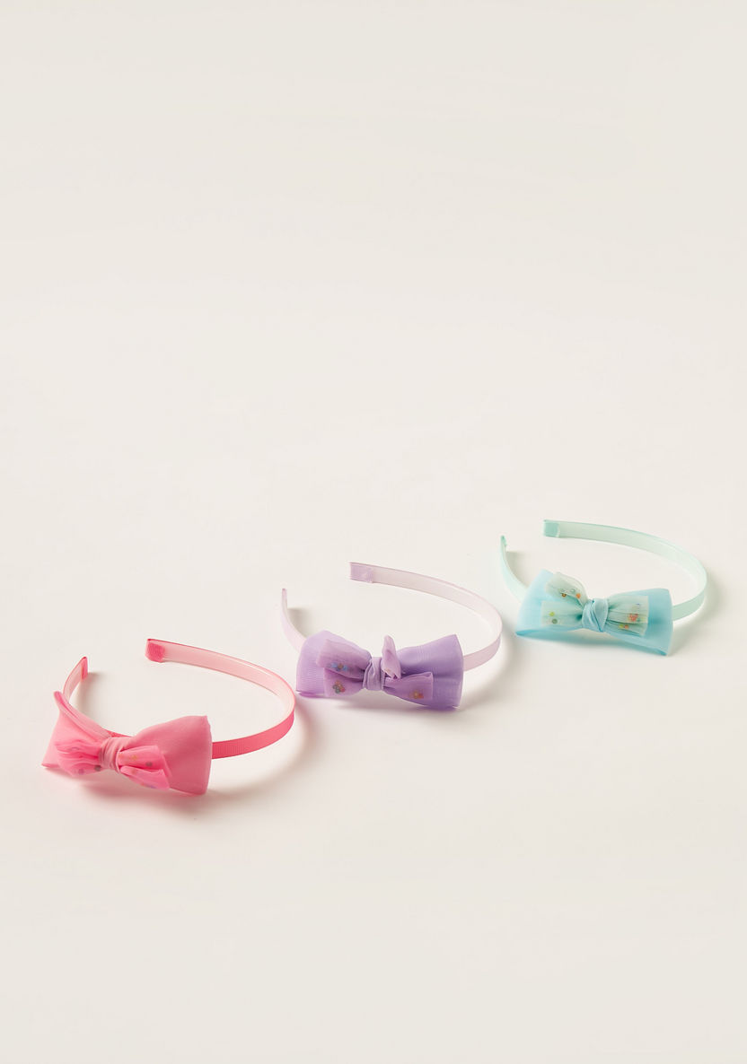 Charmz Hairband with Bow Accent - Set of 3-Hair Accessories-image-0